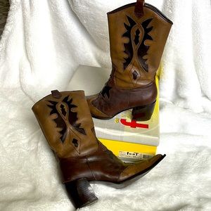 On Your Feet Leather tan/brown boots